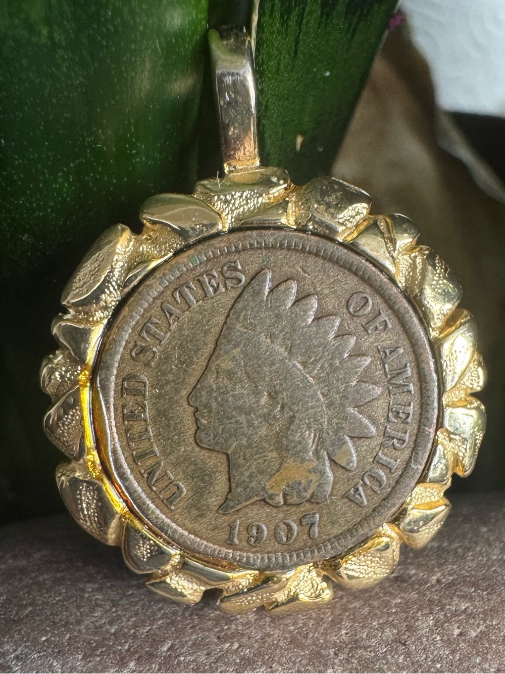 1907 Indian Head  Wheat Penny Pendant
